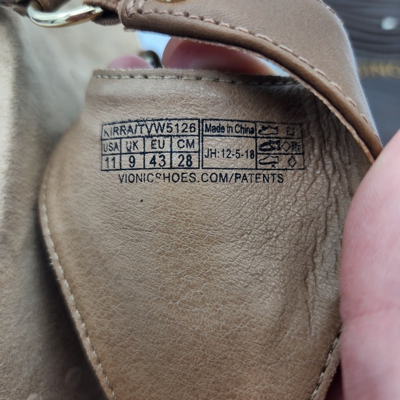 Vionic Kirra Womens Brown Leather Toe Post Open Toe Sandals Size 11 - Picture 5 of 5